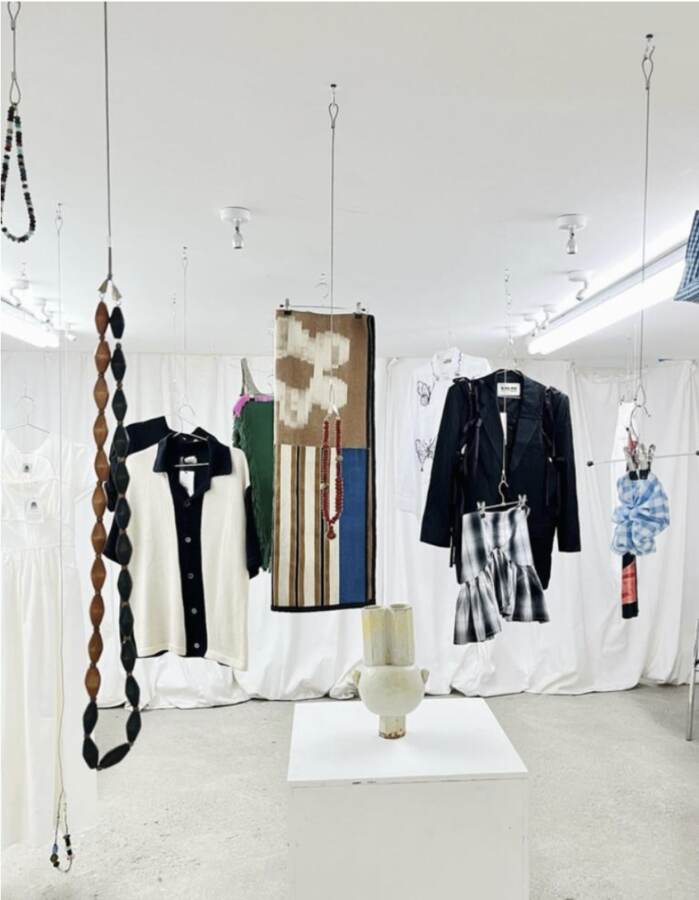 Retail and exhibition, same room.
