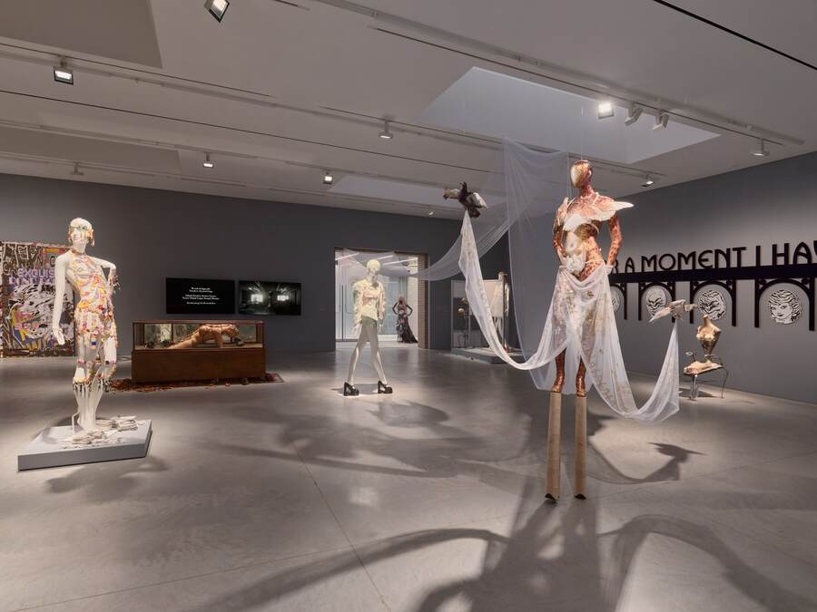 The exhibition, installed.